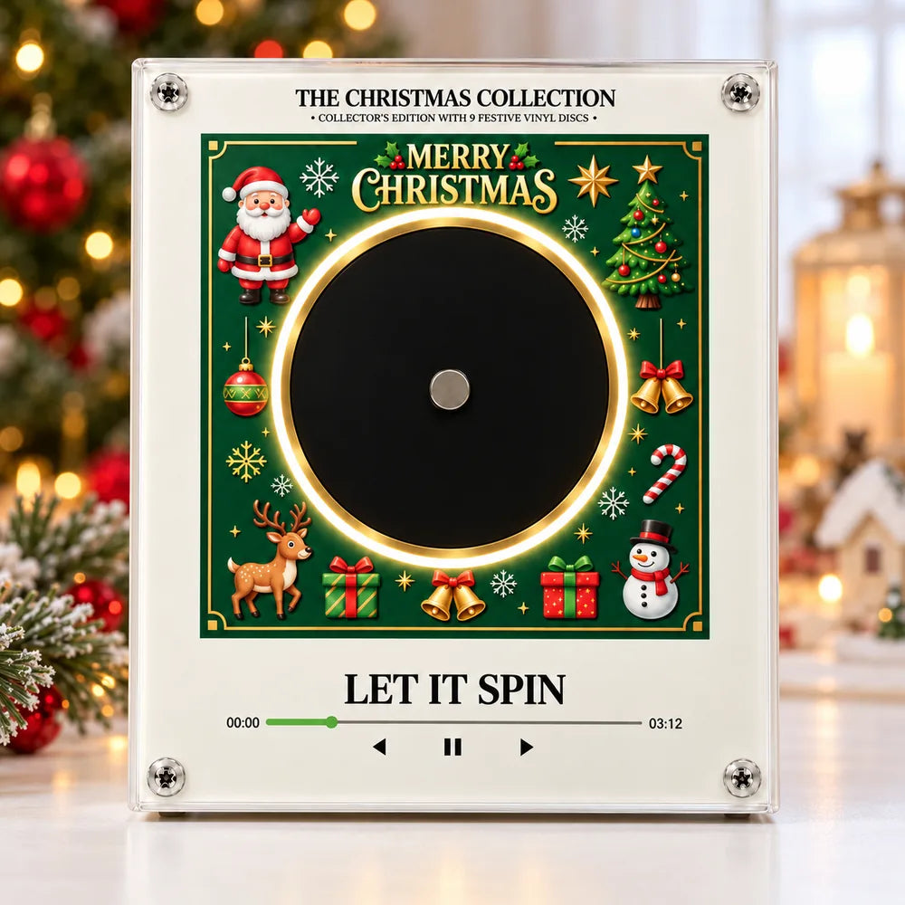 Christmas Music Player standing on a table